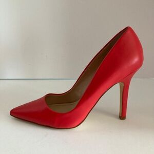 Charles by Charles David Women's Pointy Toe Leather Pumps 4.5" Heels Red 9M